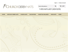 Tablet Screenshot of churchderbyhats.com